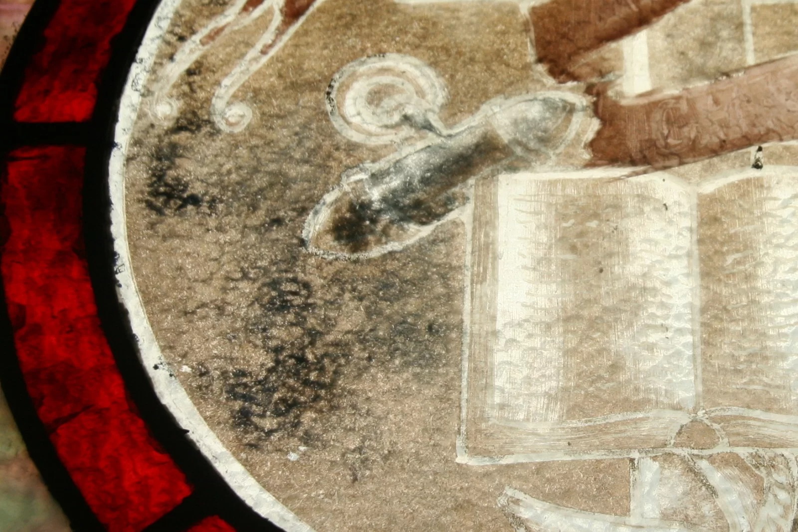 Delamination of painted glass